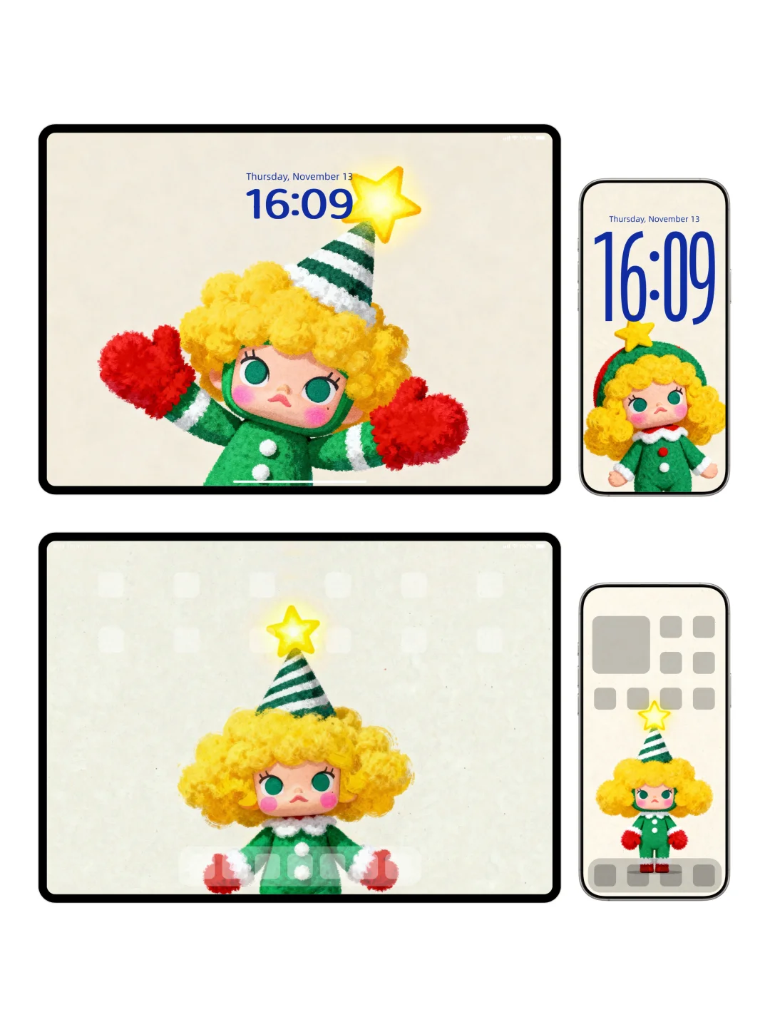 molly古早小众壁纸🎄老电影里的圣诞穿搭