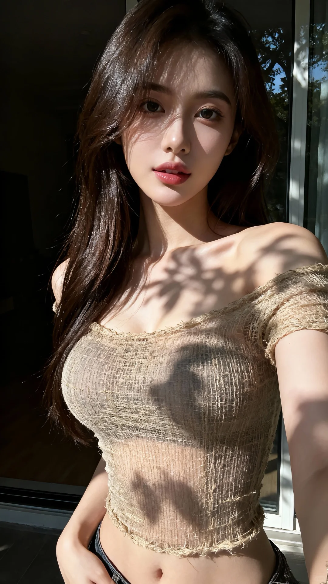 阳光下的美女（有ai提示词）