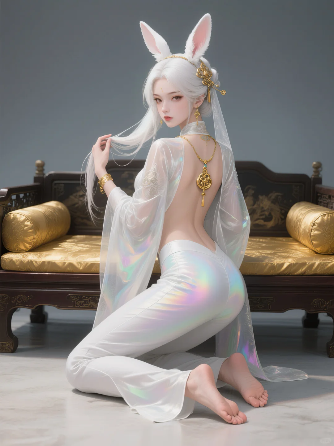 白兔，国风·AIGC绘画参考