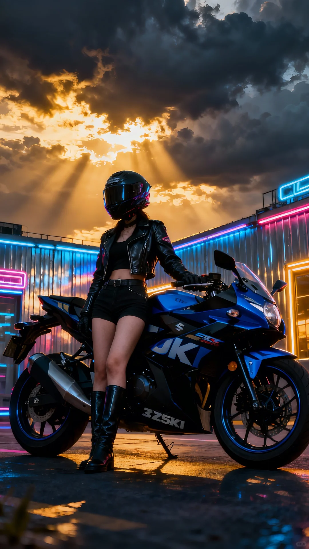 壁纸|街拍机能风美女，酷感未来科技