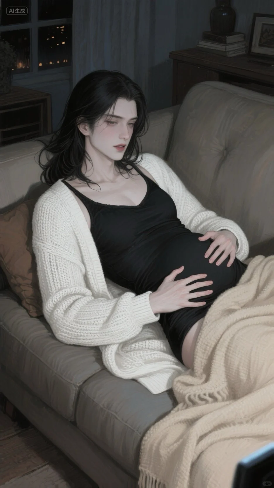 毯子往上盖一盖…