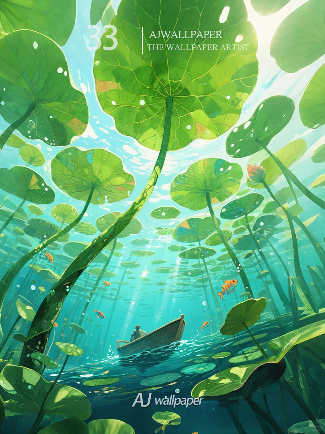 AJ壁纸/ 荷花池，太美了，想住进去！