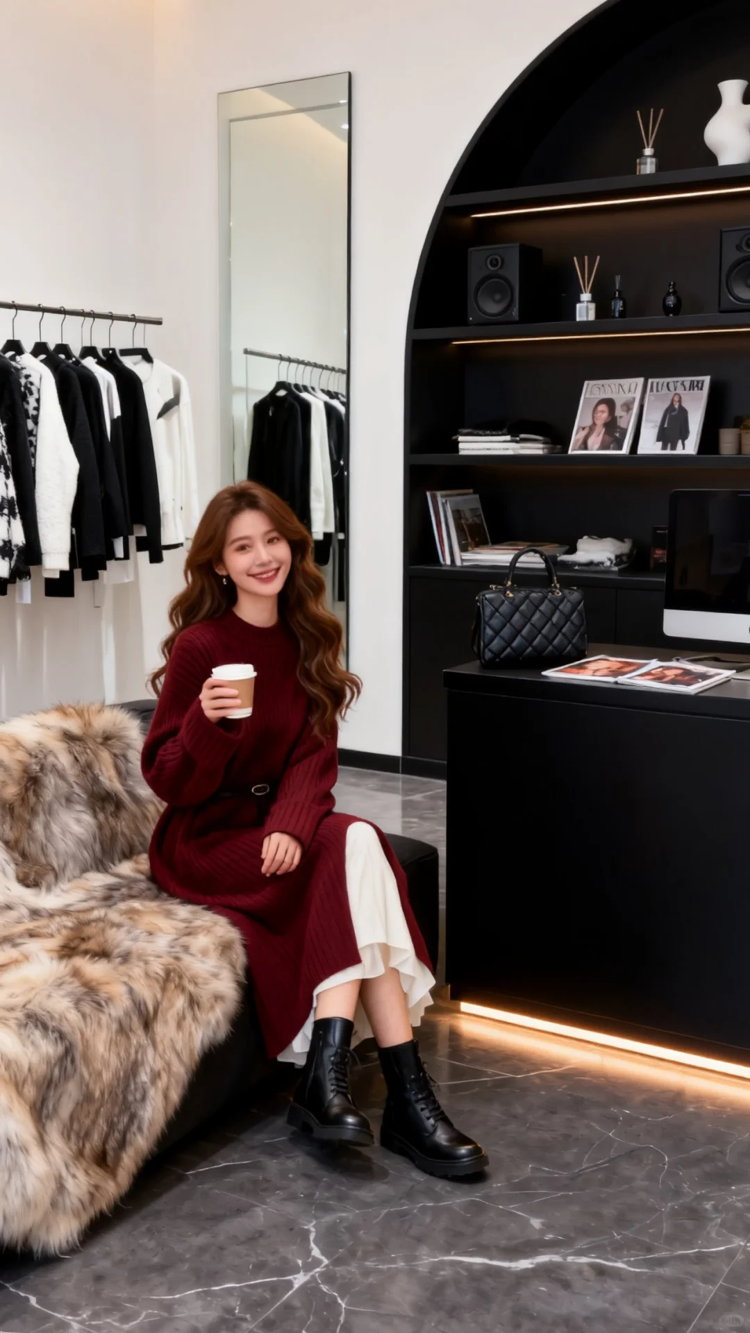 红针织 + 吊带裙！轻熟氛围感焊死了❤️