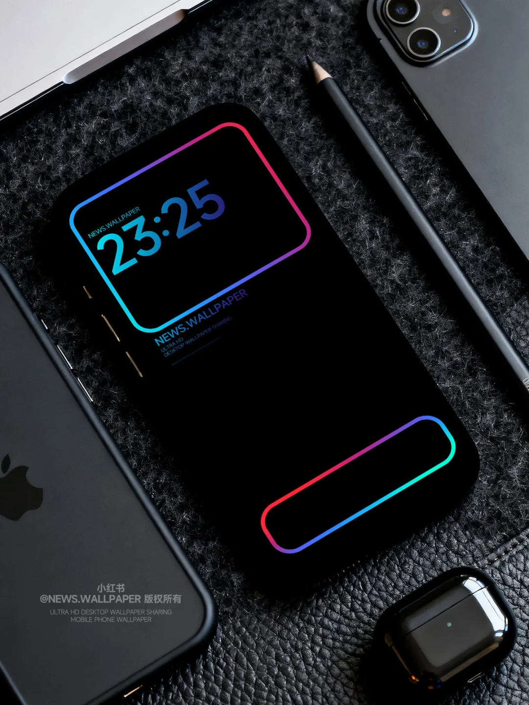高级感配色遇上iOS26 | 荧光壁纸分享493