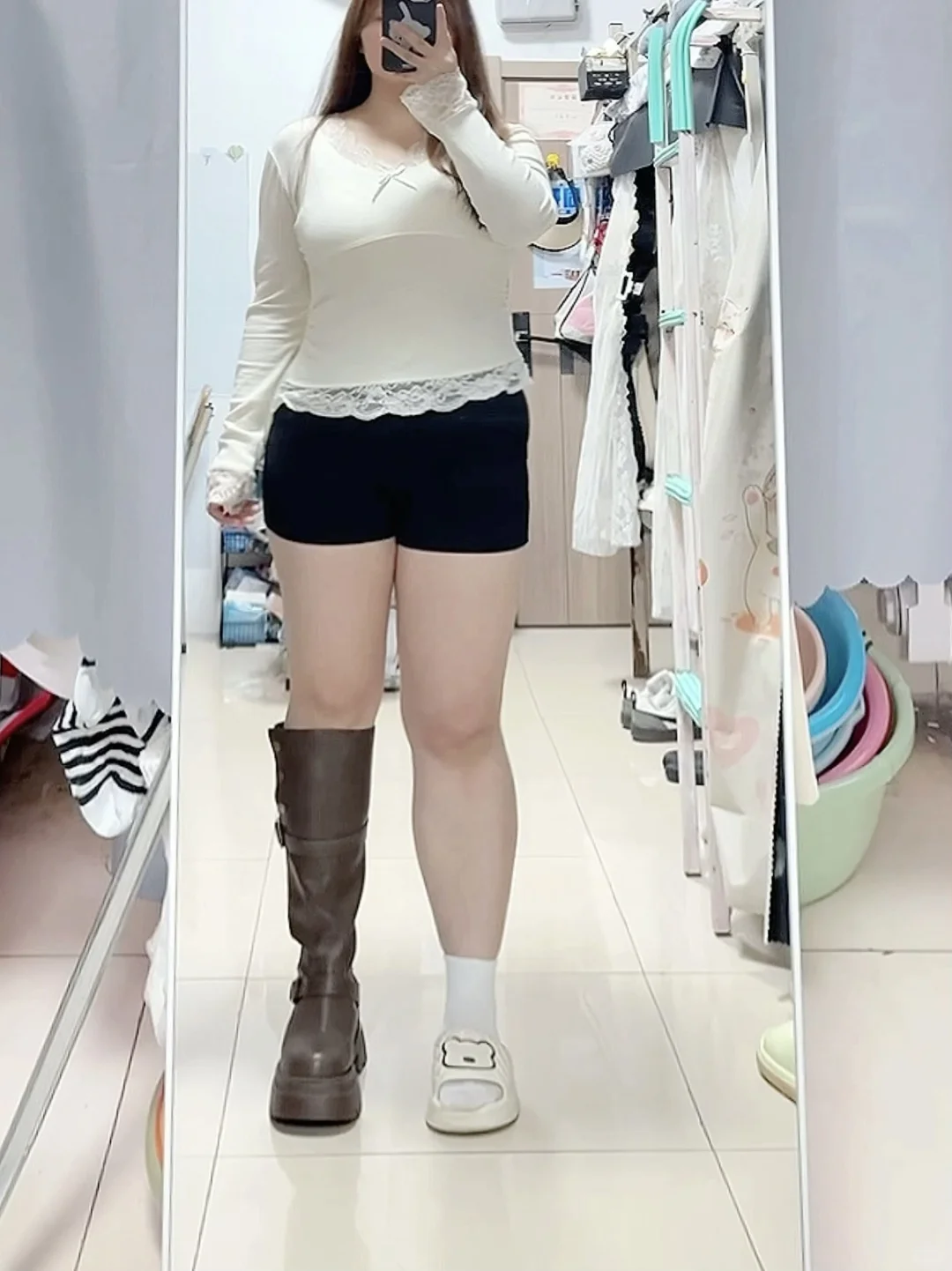 天呐‼️谁懂150斤粗腿穿长靴……穿上我哑了😭