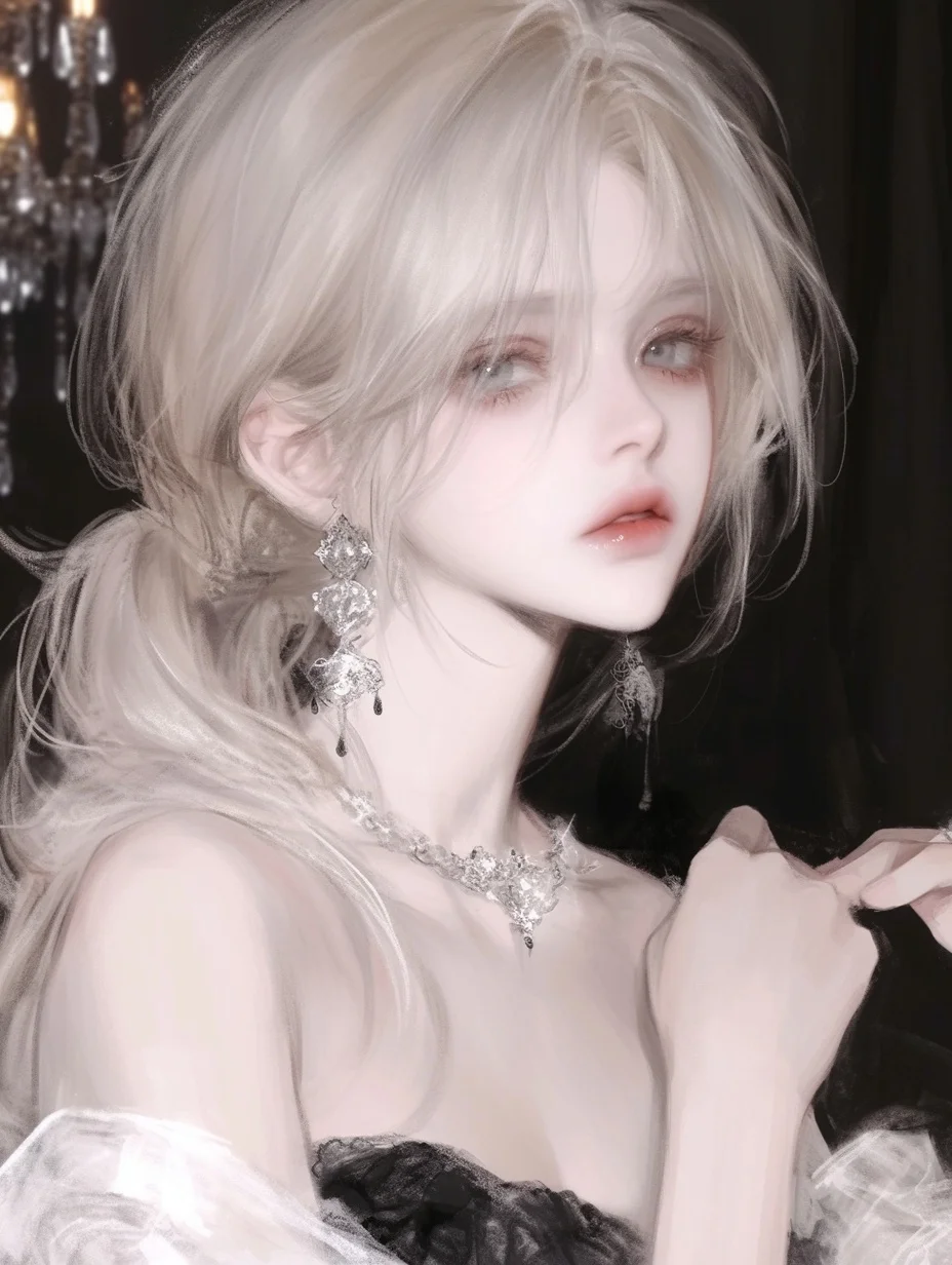 AI跑图分享｜礼服金发女