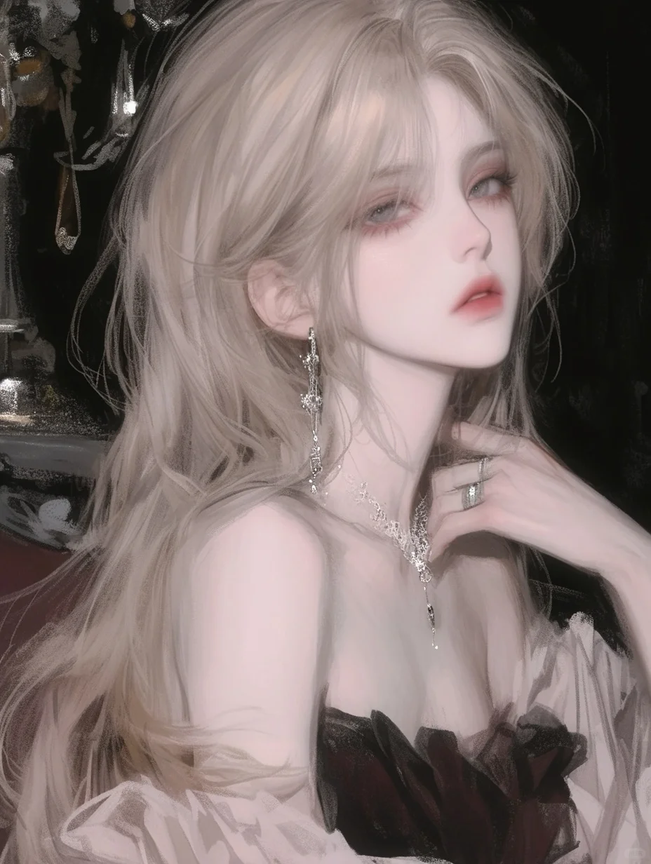 AI跑图分享｜礼服金发女