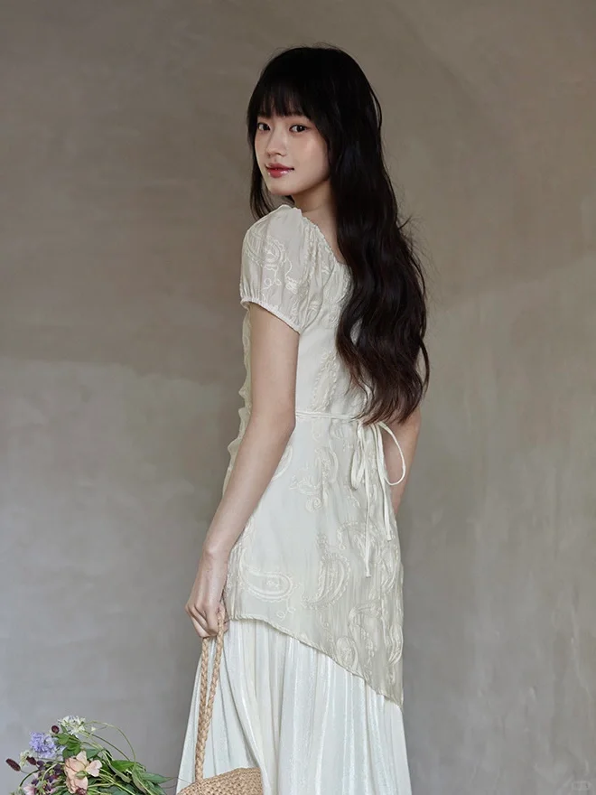 温柔到犯规新中式连衣裙