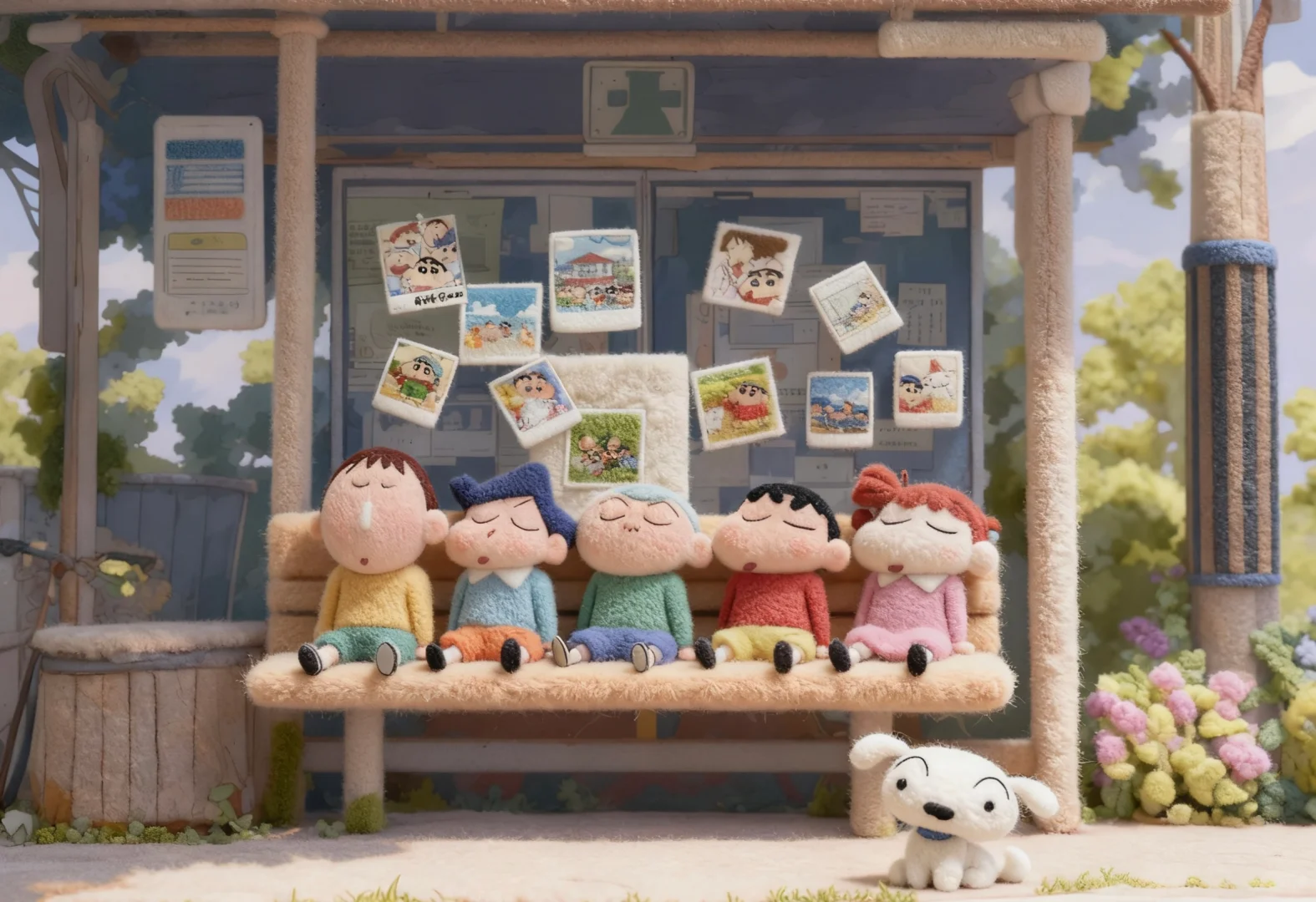 好可爱的小新毛绒壁纸！！