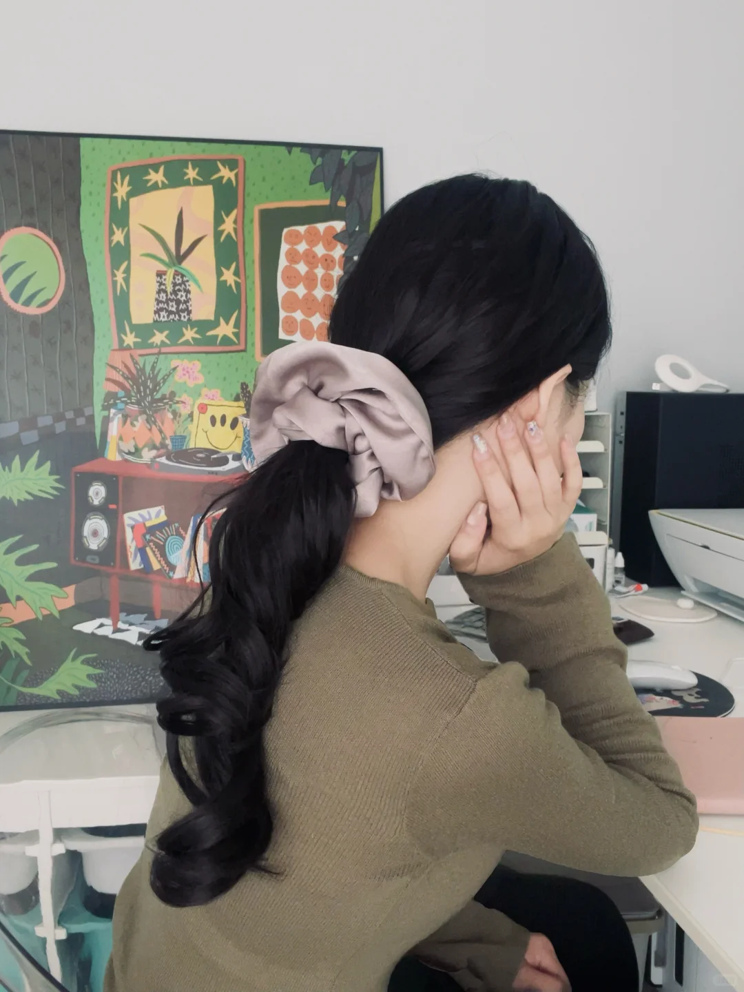 女神必备的一款发圈，紫色法式