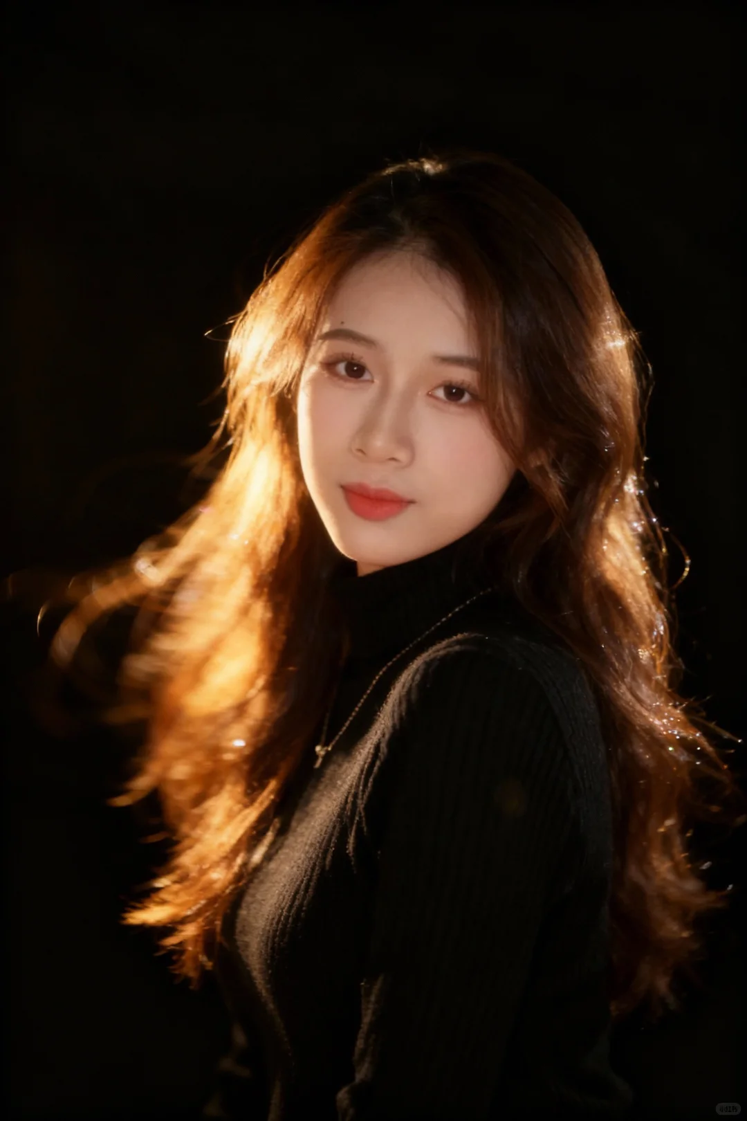 灯打在你脸上，美到发光～