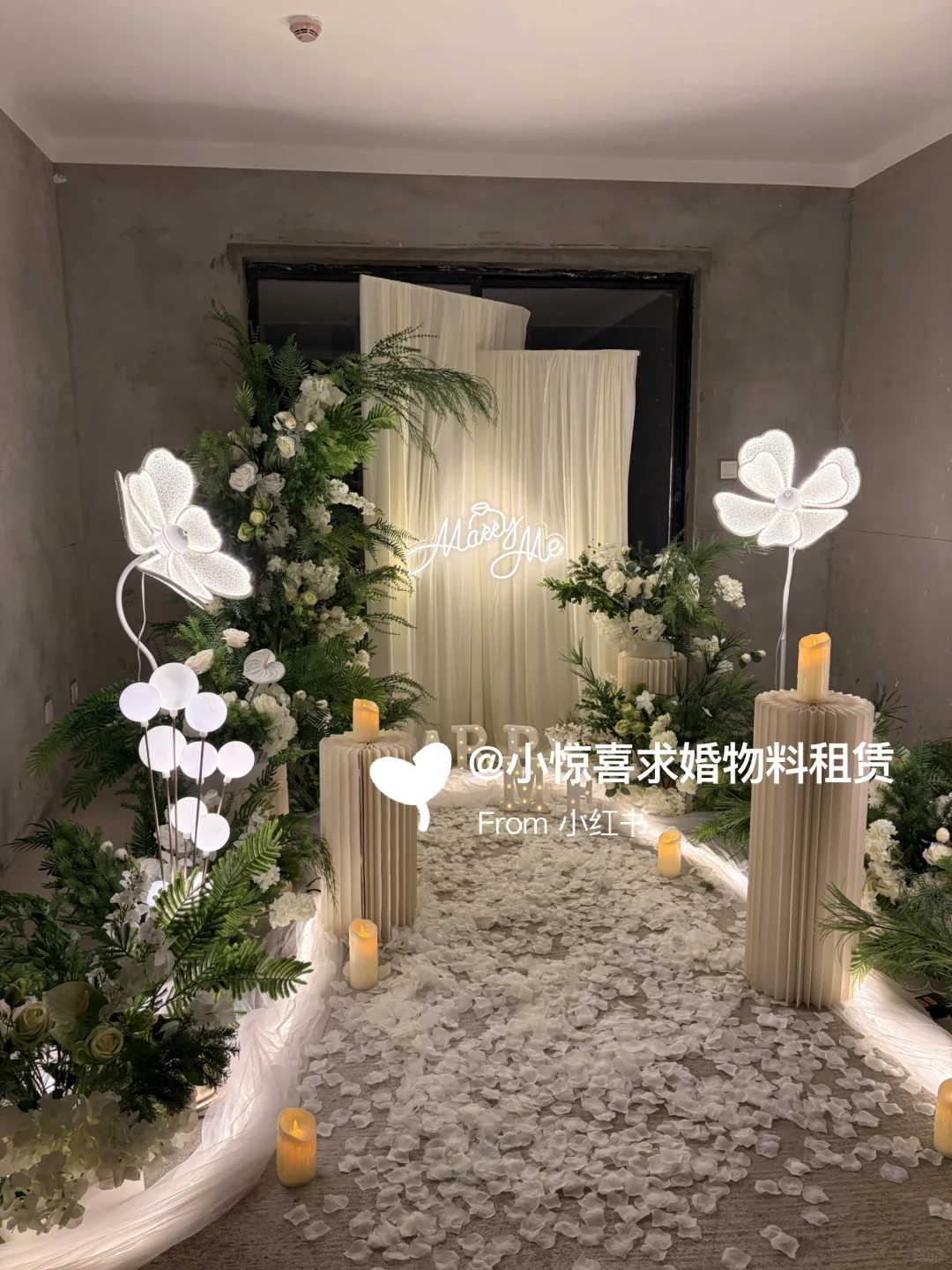 1K预算，超有氛围的室内森系求婚