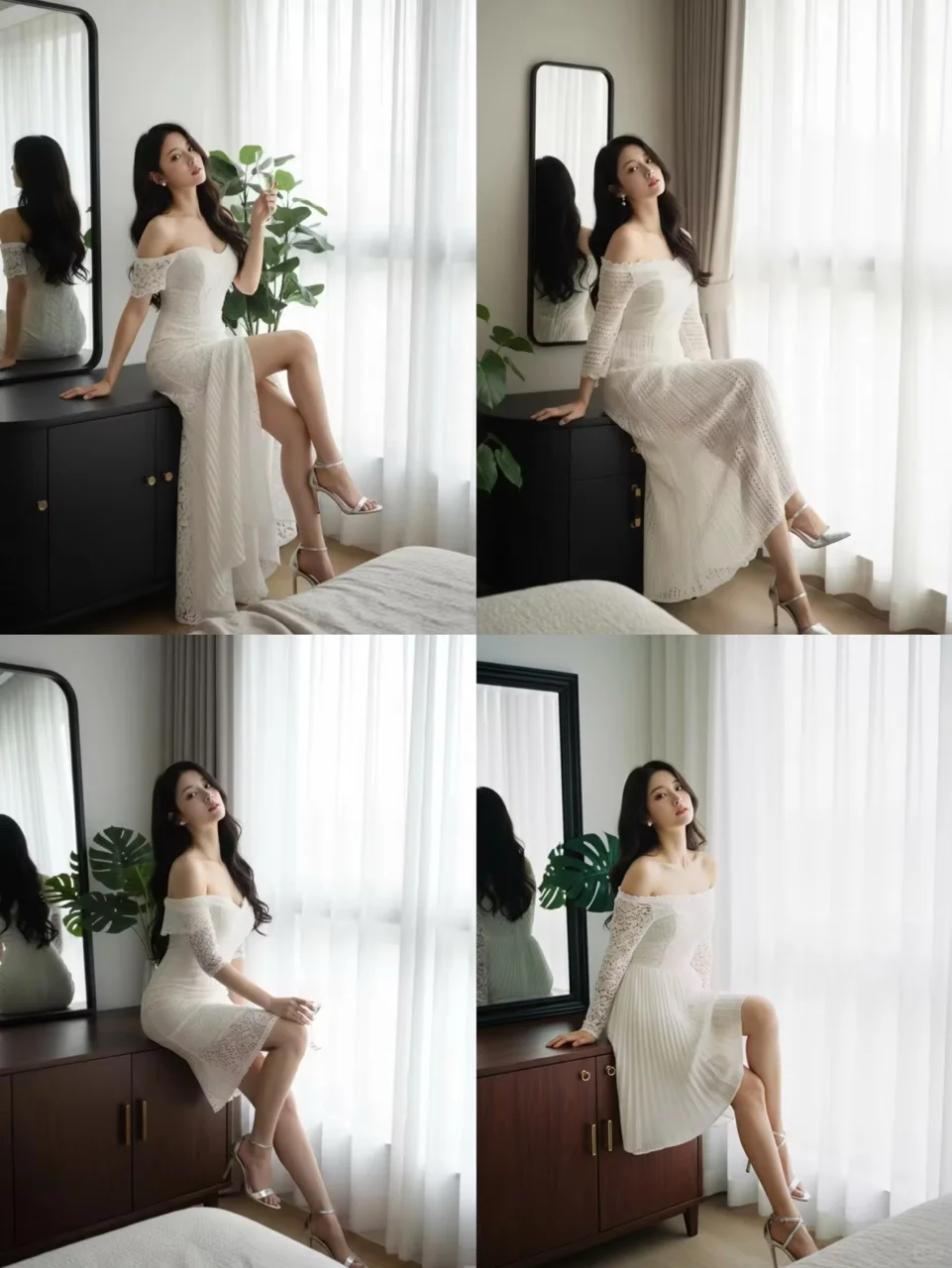 nanobanana生成蕾丝系美女写真（附提示词）