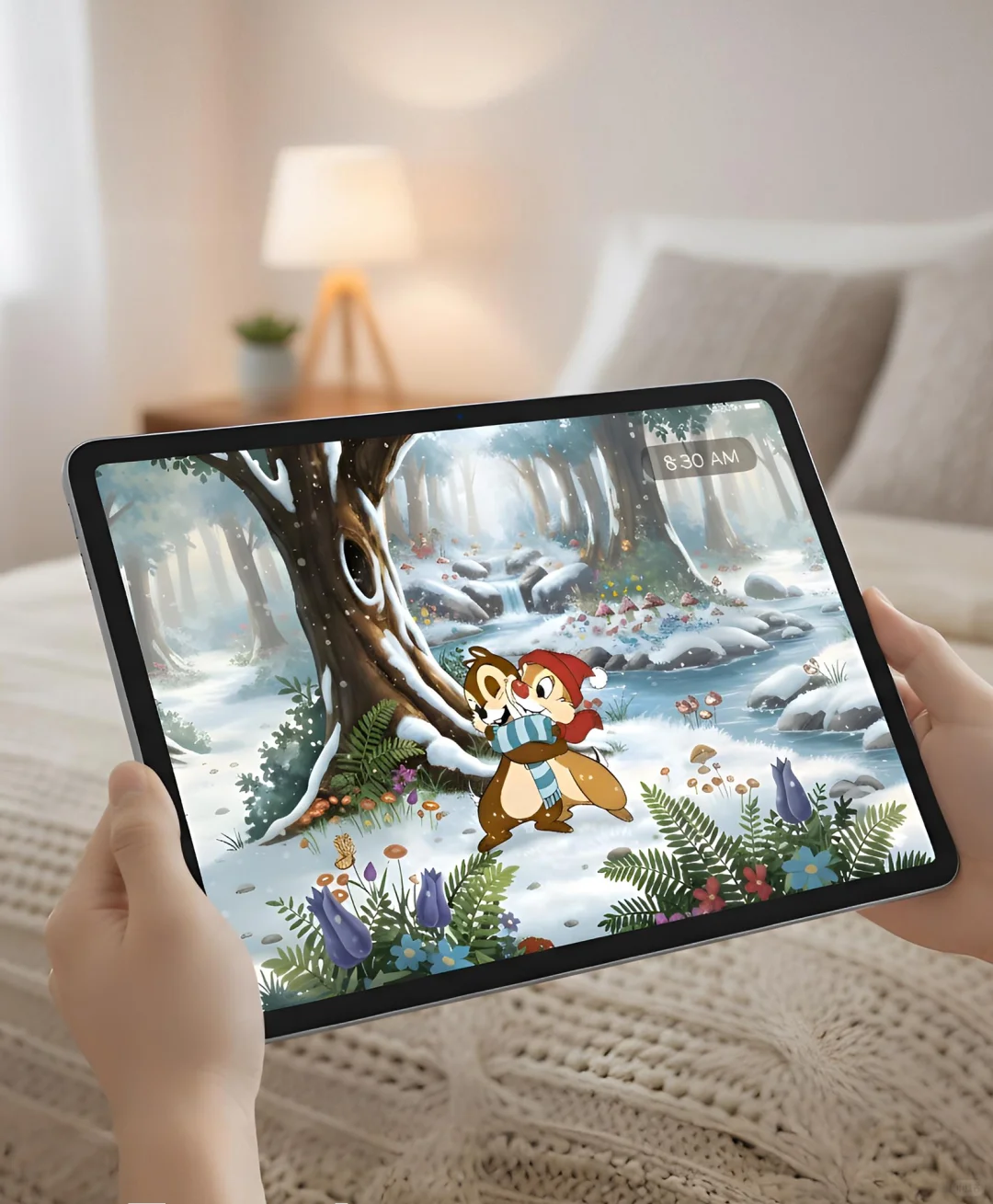 P403 奇奇蒂蒂ipad壁纸 冬天的好朋友💞