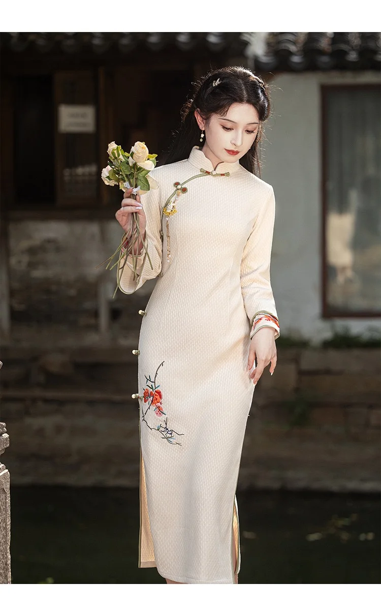 🌸新中式旗袍美到心化！显瘦显白太绝了