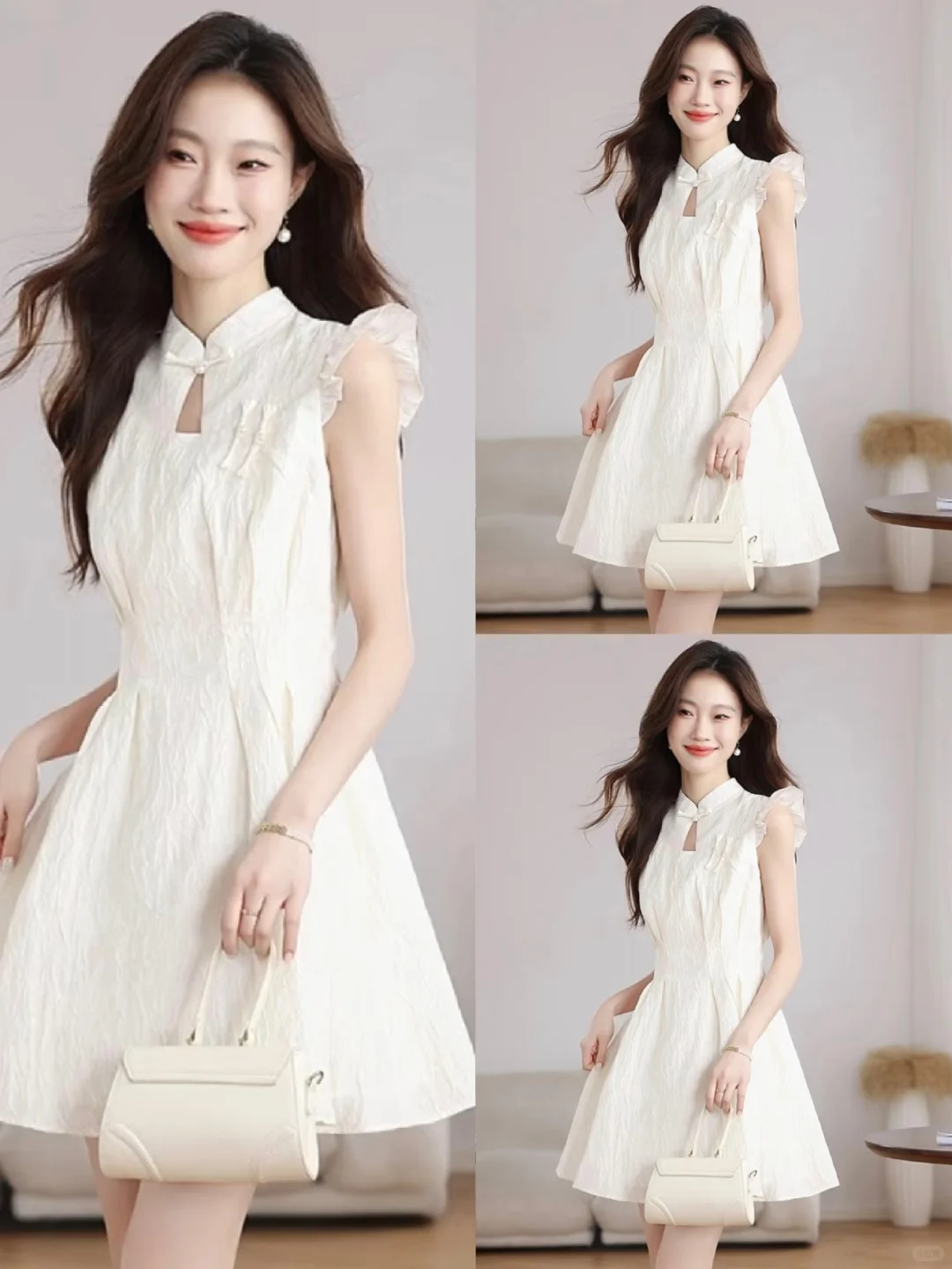 民国甜妹即视感🥰！哥弟这件白旗袍裙美哭