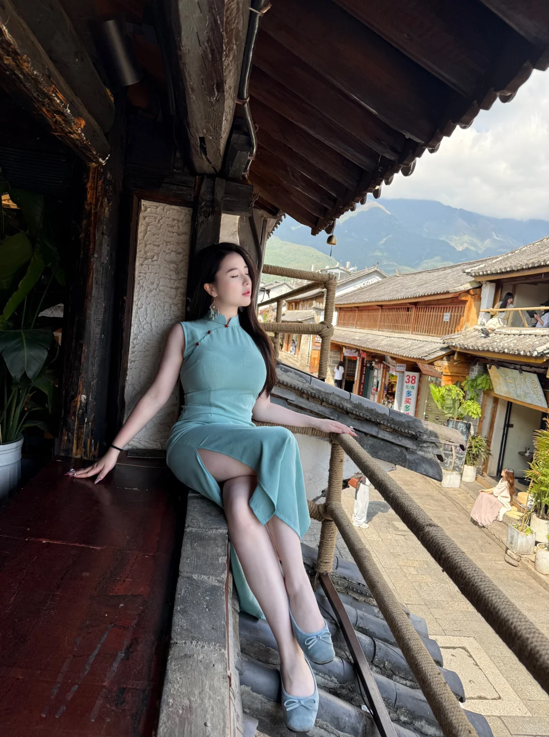 在大理古镇拍旗袍真好拍！📷