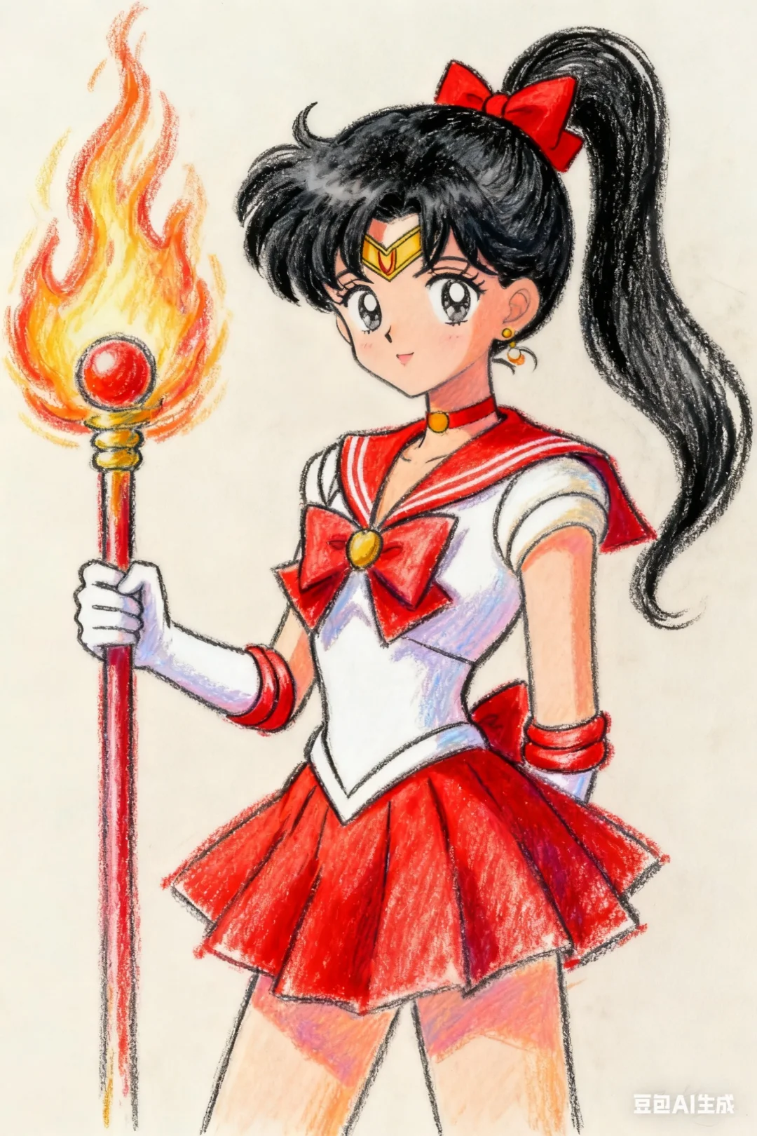 美少女战士全人物粉笔画