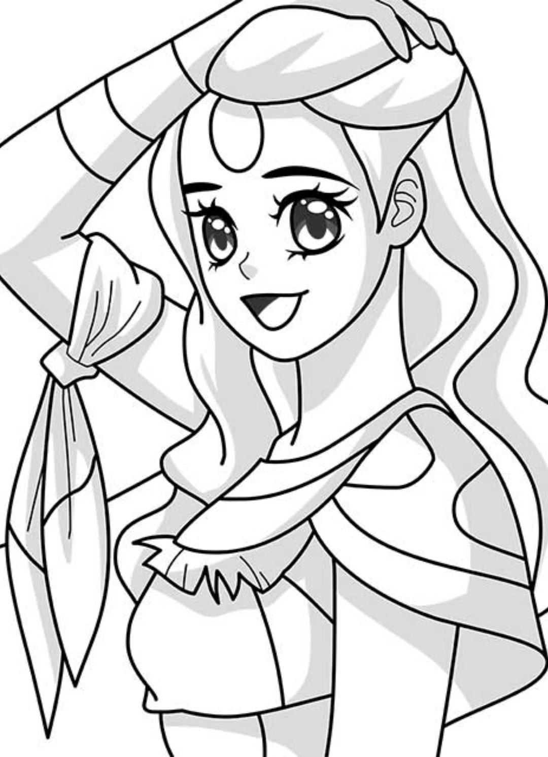 简笔画-美女系列2