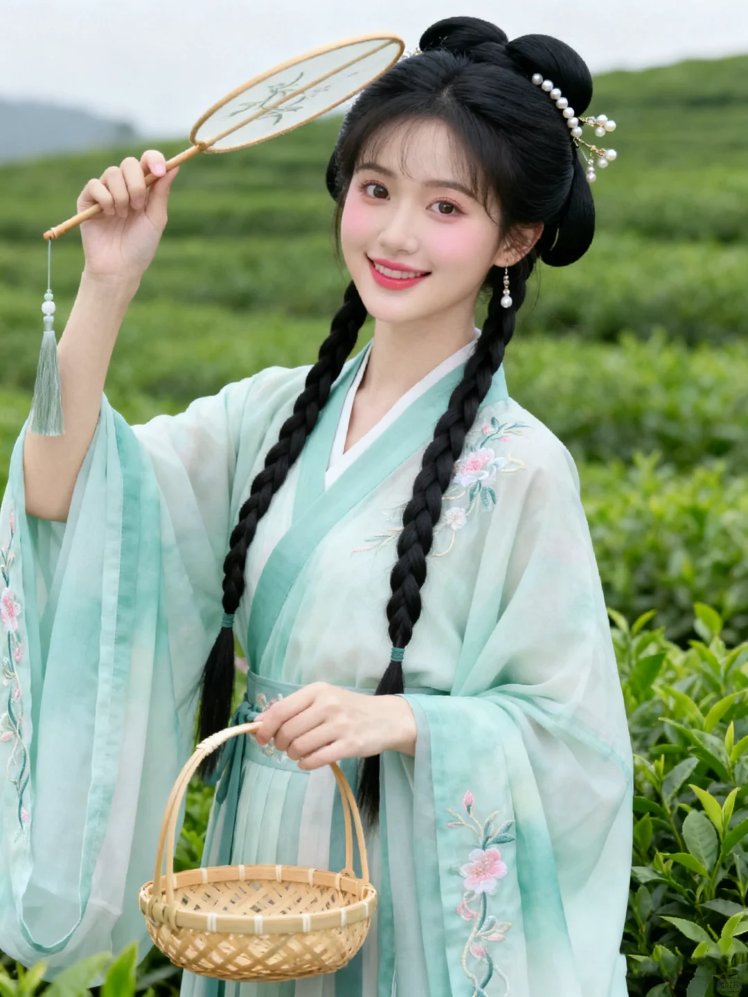 1分钟get同款茶园采茶少女写真～（附口令）