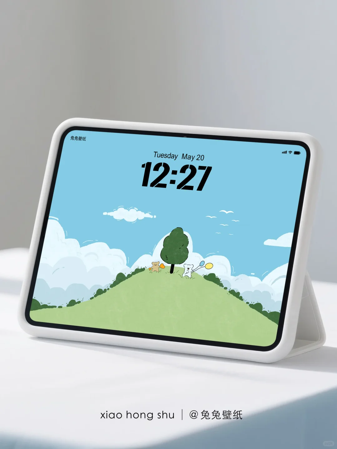 横版平板壁纸｜线条小狗治愈系壁纸｜196