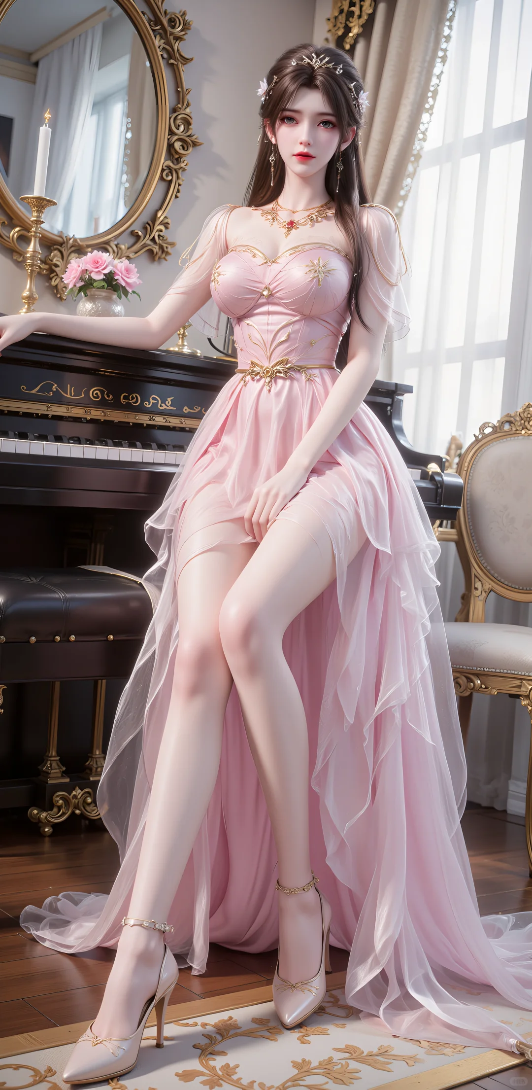 清漪，行走的衣架，左滑换装