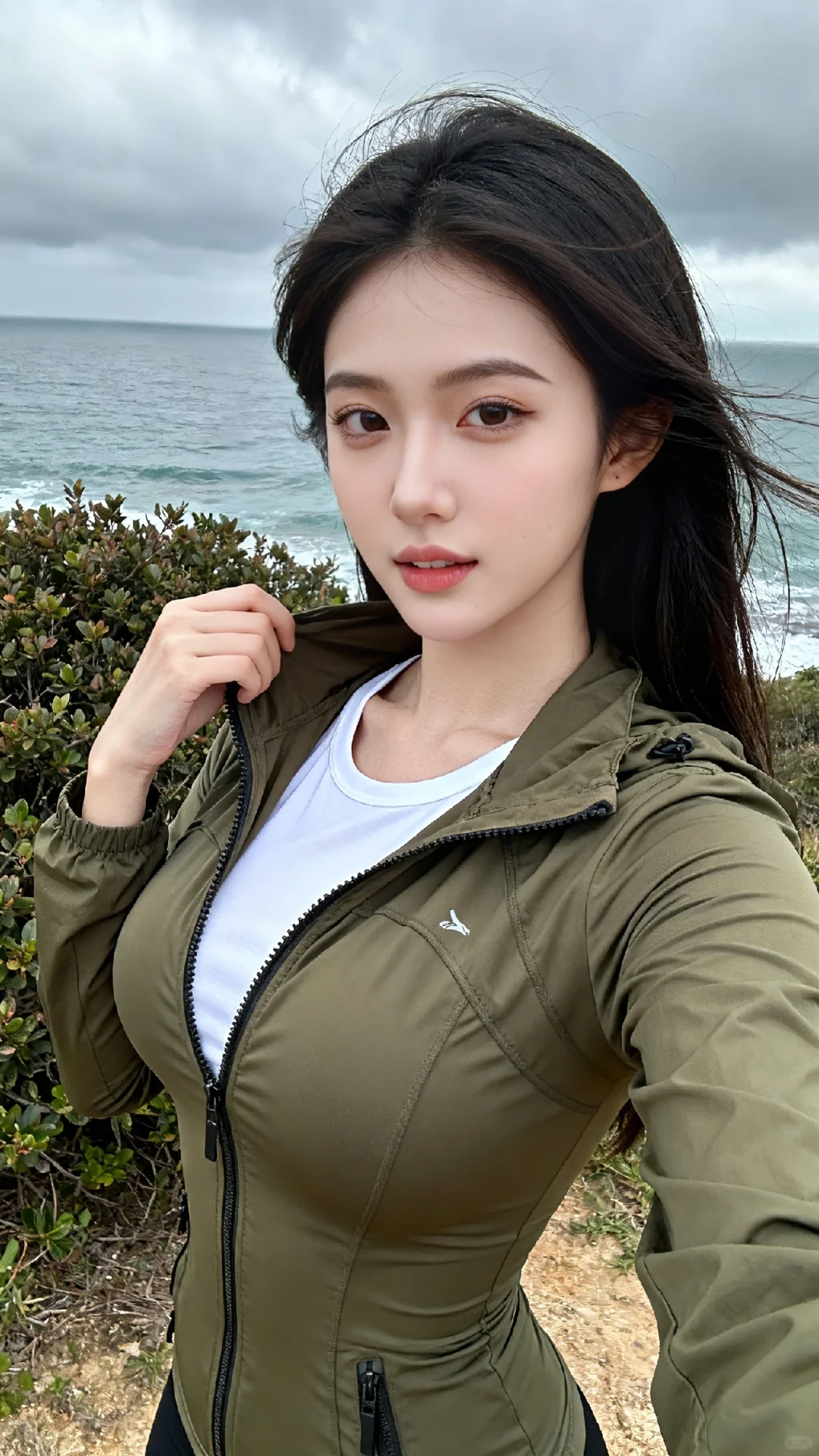 海边自拍（有ai提示词）