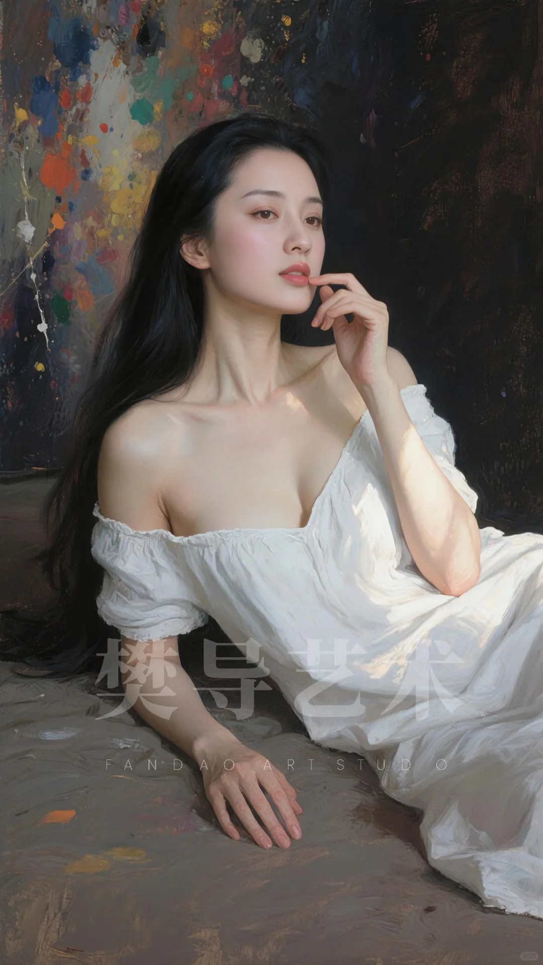 AI油画习作《性感与抽象》