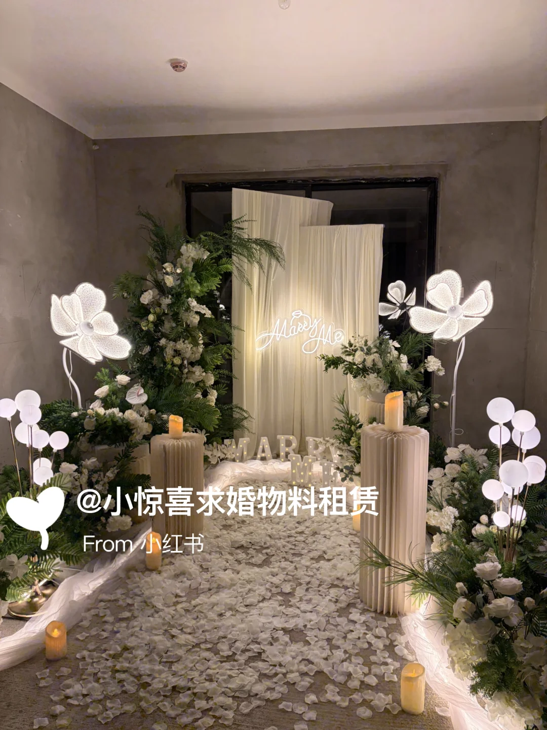 1K预算，超有氛围的室内森系求婚