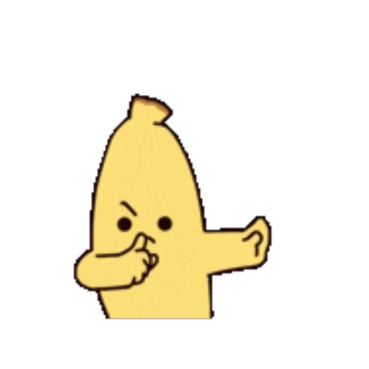 敲可爱の会动的香蕉表情包｜蕉蕉emo了