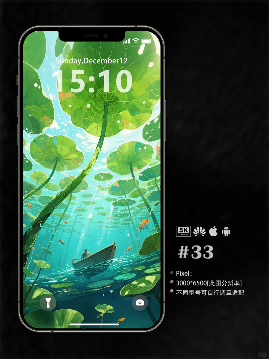 AJ壁纸/ 荷花池，太美了，想住进去！