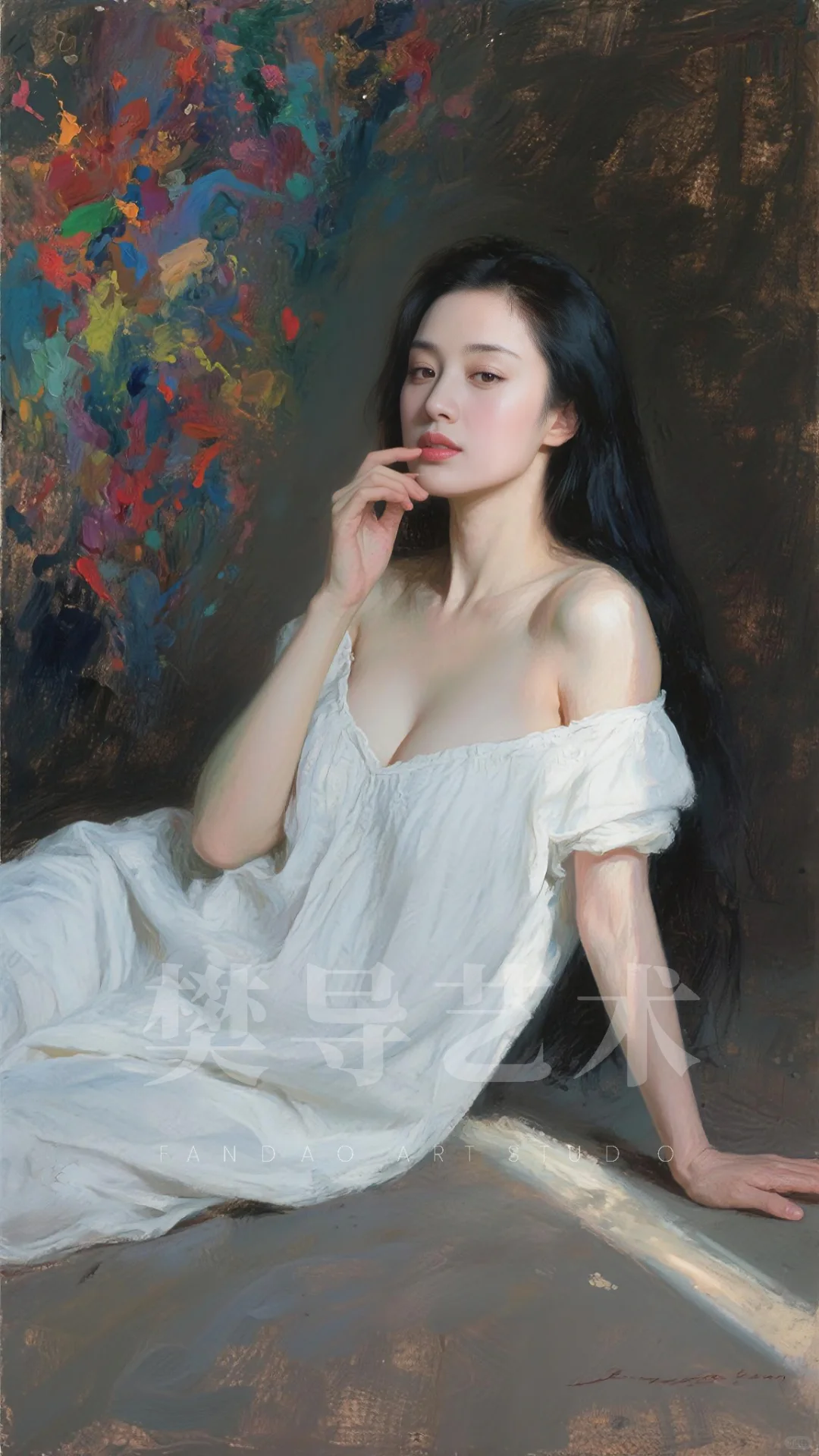 AI油画习作《性感与抽象》