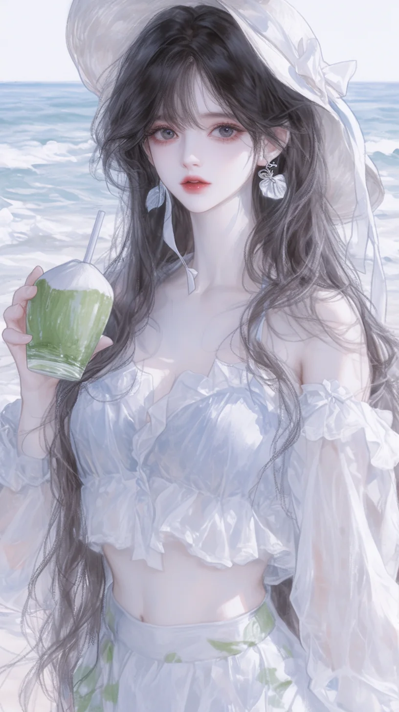 夏天的尾巴海边