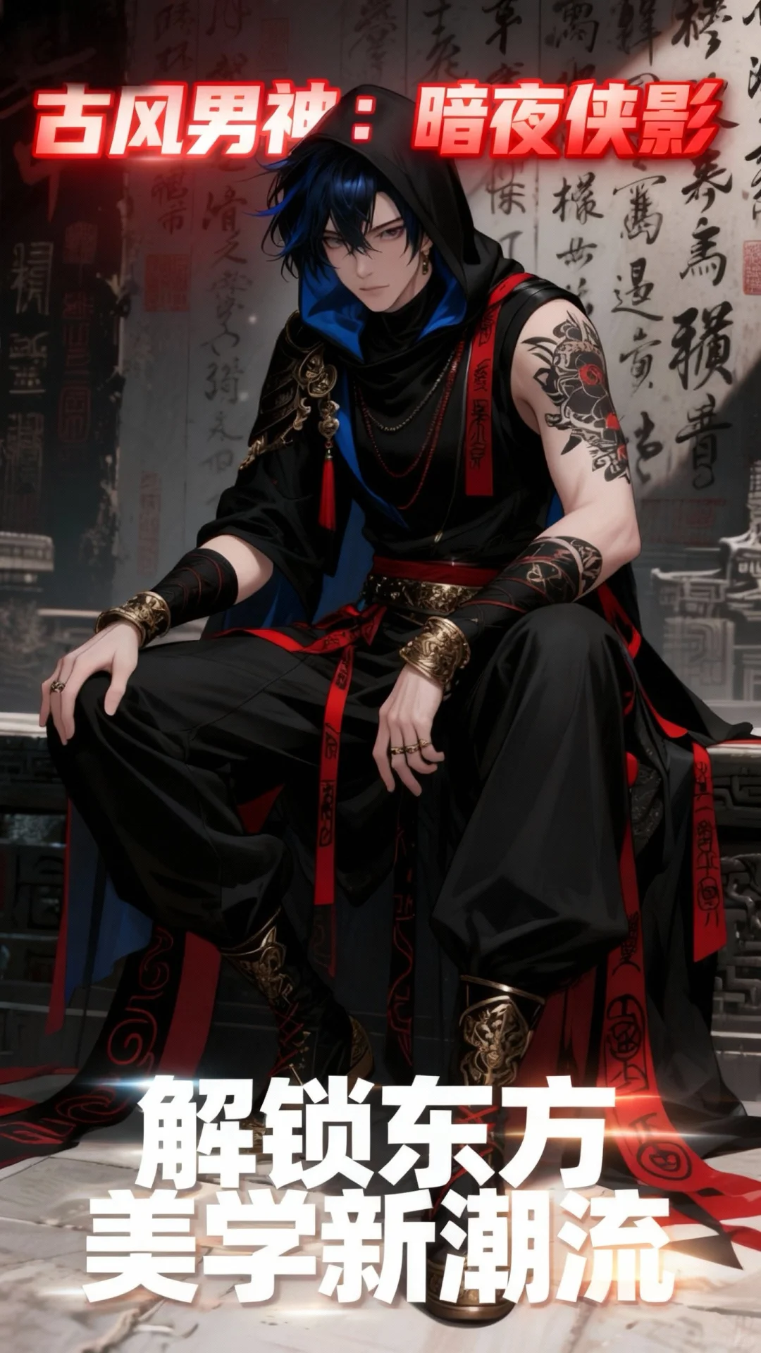 古风男神：暗夜侠影，解锁东方美学新潮流