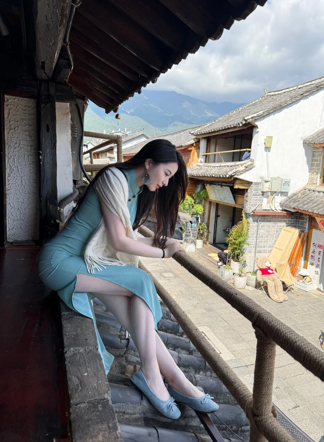 在大理古镇拍旗袍真好拍！📷
