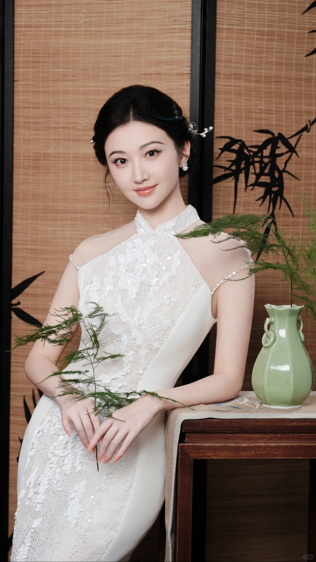 景甜｜露背挂脖旗袍，这也太美了！