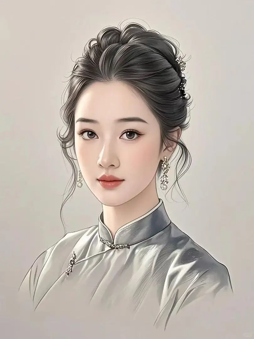 国风之美，东方韵，清冷感写实美女插画