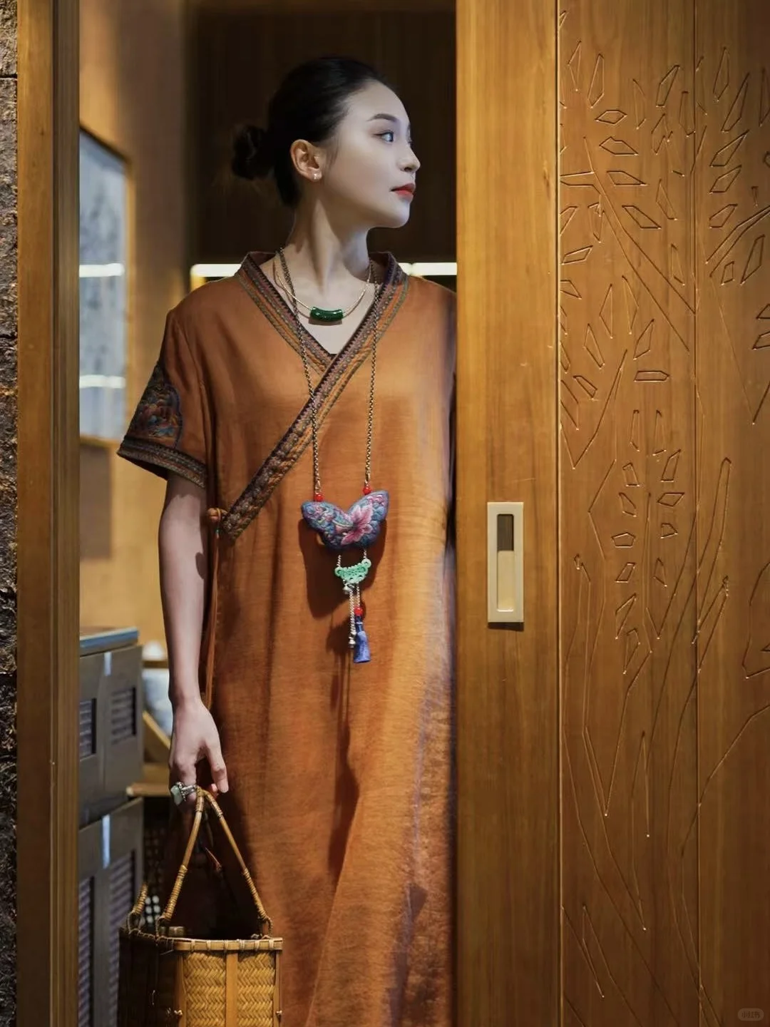 终于找到！会呼吸的100%亚麻旗袍裙啦🌼