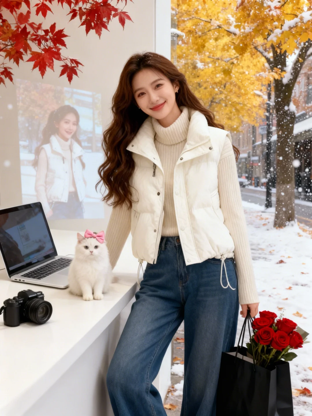 创意图片｜高品质马甲，百搭白配