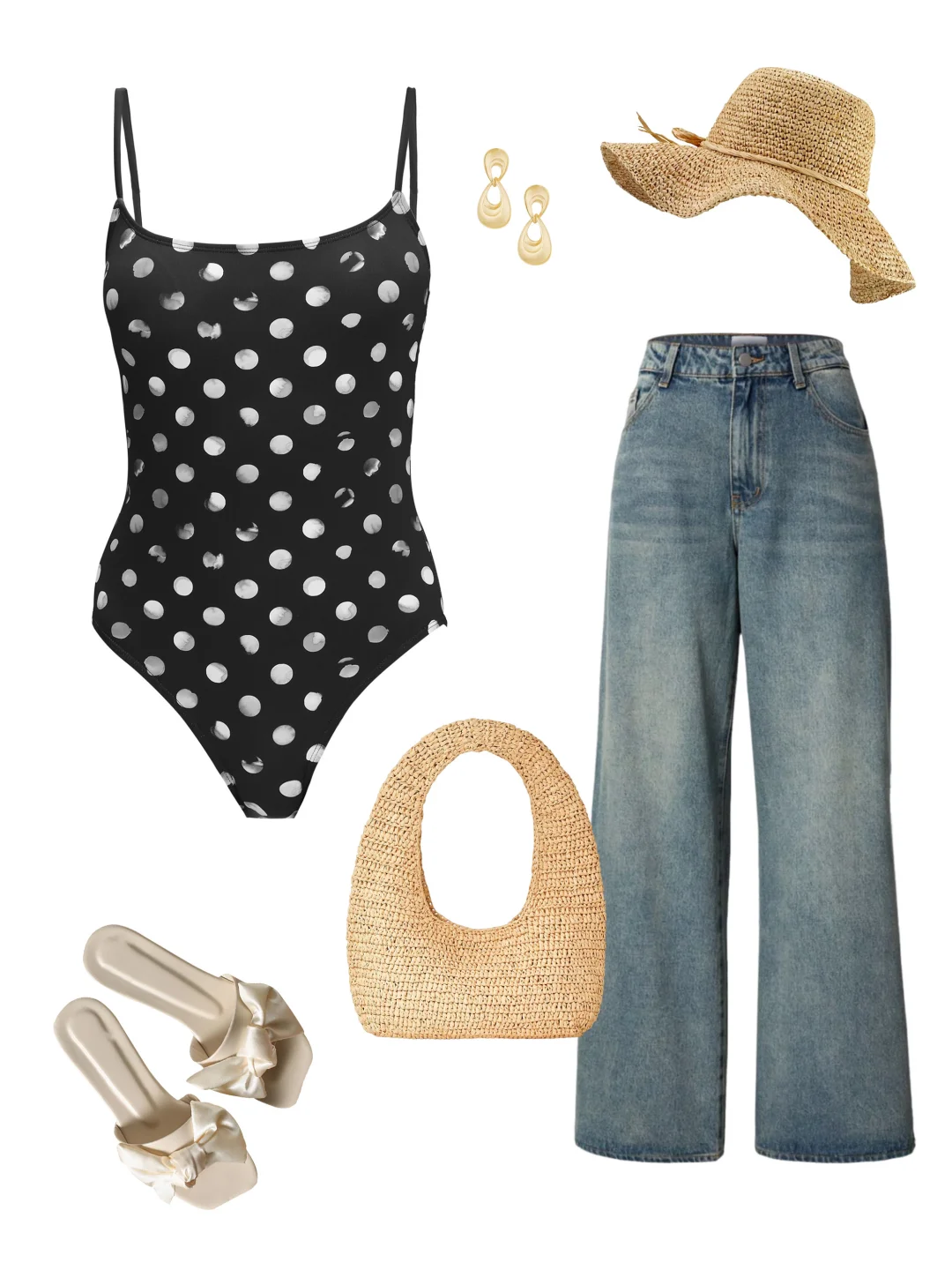 B/W | 泳衣 + 牛仔裤的混搭太会了🌊