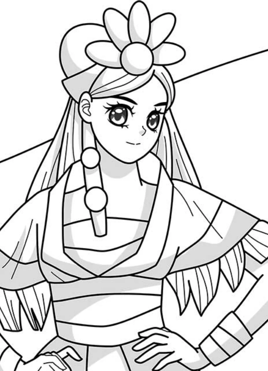 简笔画-美女系列2