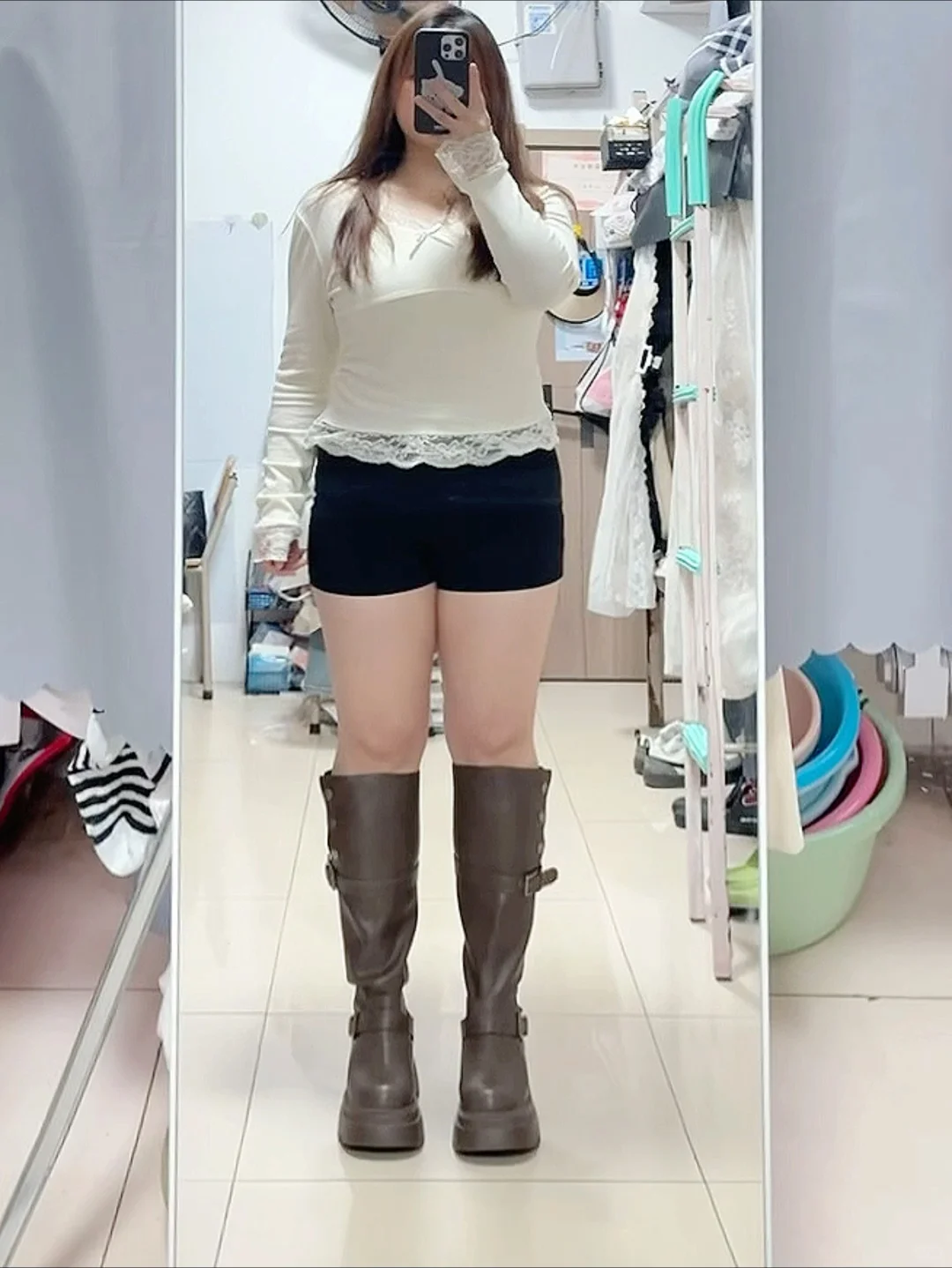 天呐‼️谁懂150斤粗腿穿长靴……穿上我哑了😭