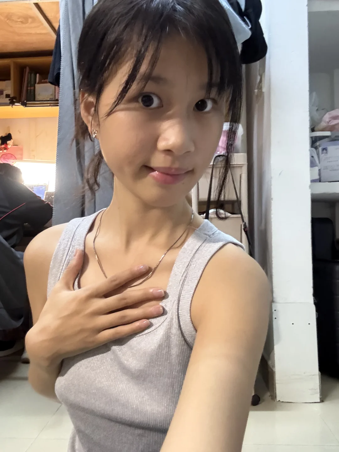 165 45 kg 这件吊带背心简直太舒服啦！