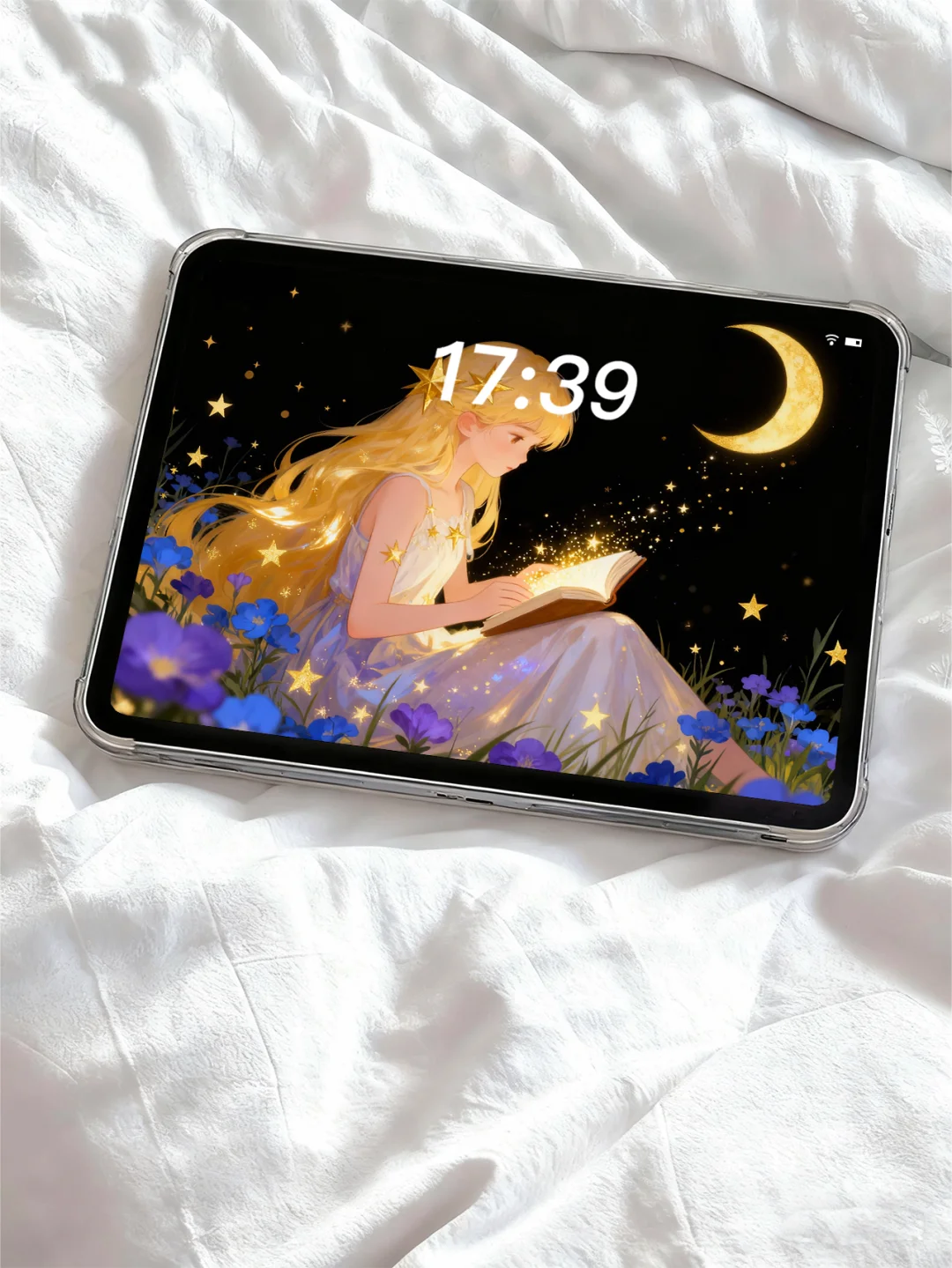 11少女的梦-高清治愈星空少女心平板壁纸