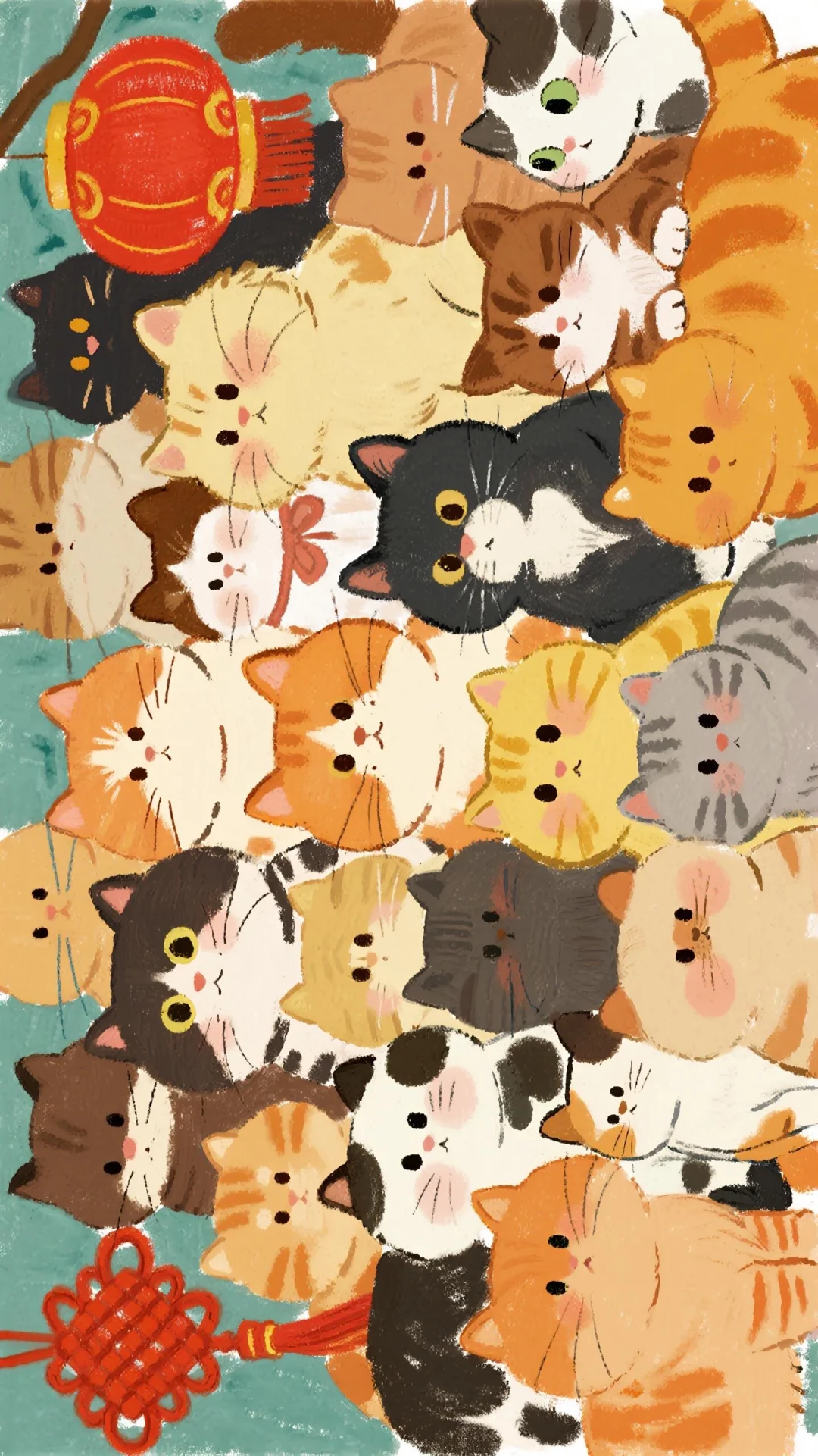 ✨壁纸|秋天🍂 猫猫全屏墙纸！喵喵~🐱