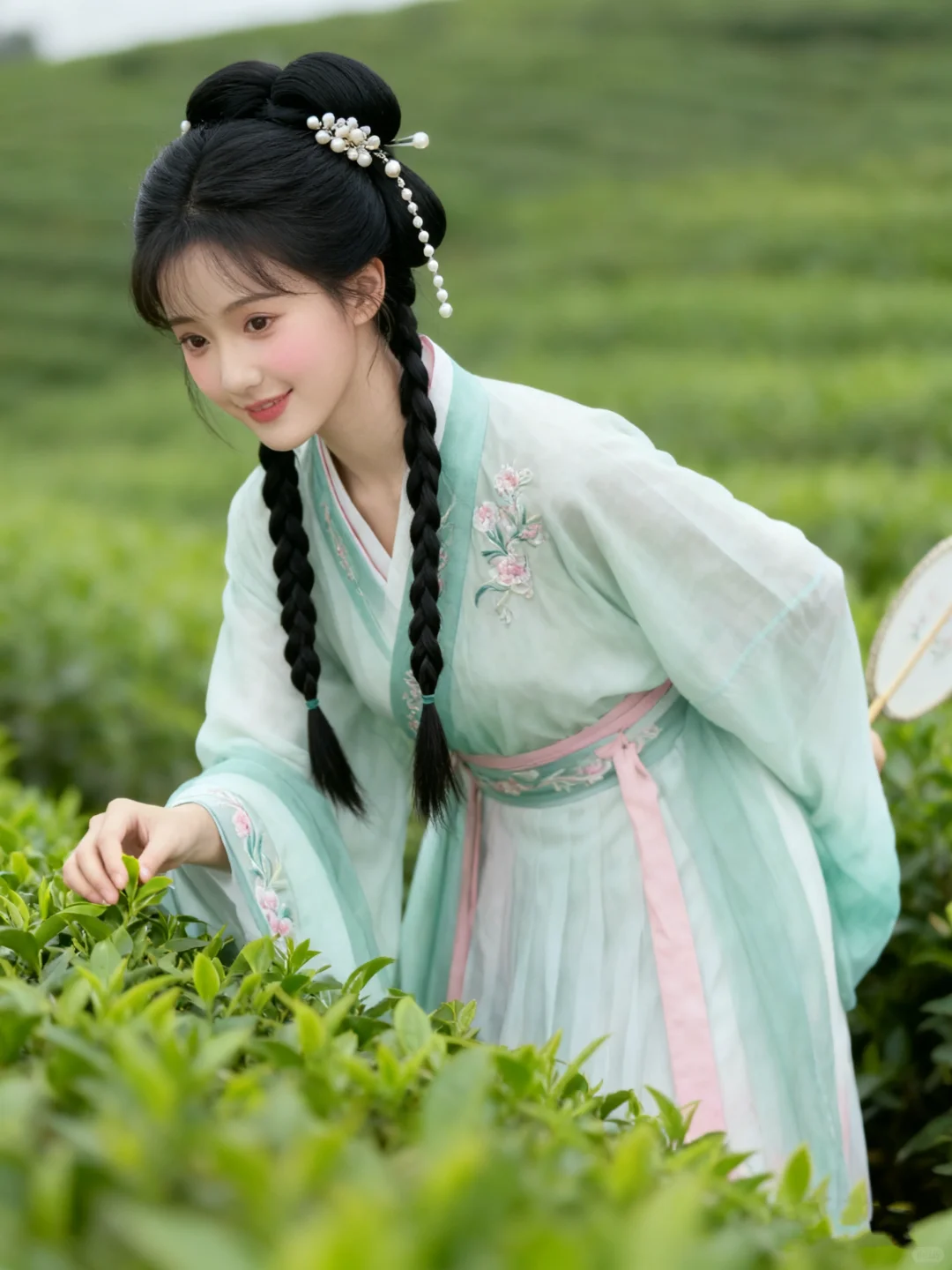 1分钟get同款茶园采茶少女写真～（附口令）