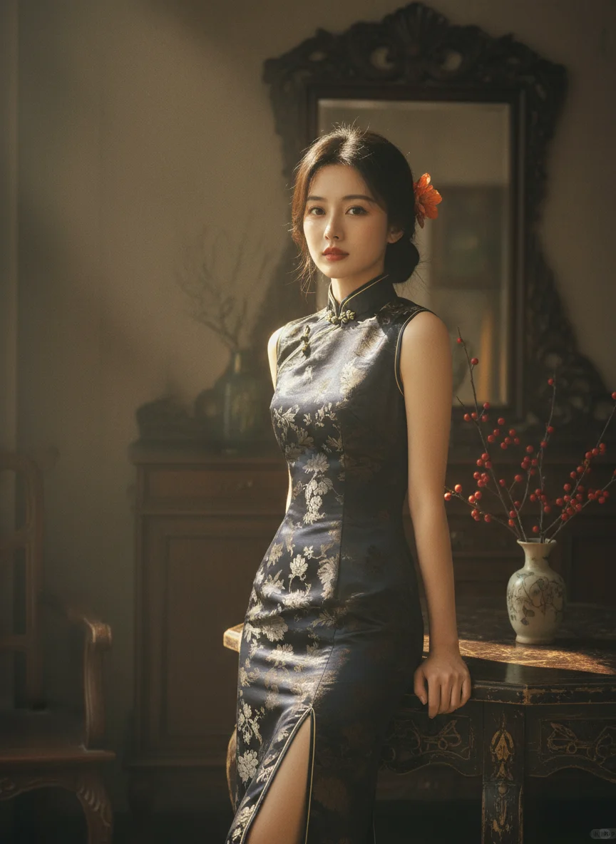 用AI零成本体验旗袍写真！这才是民国大小姐