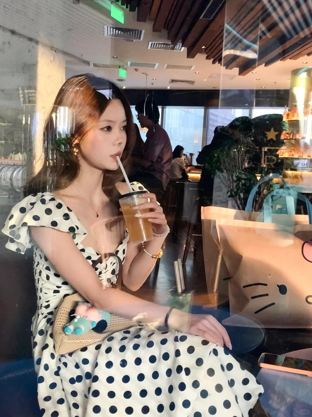 波点裙原来这么百搭