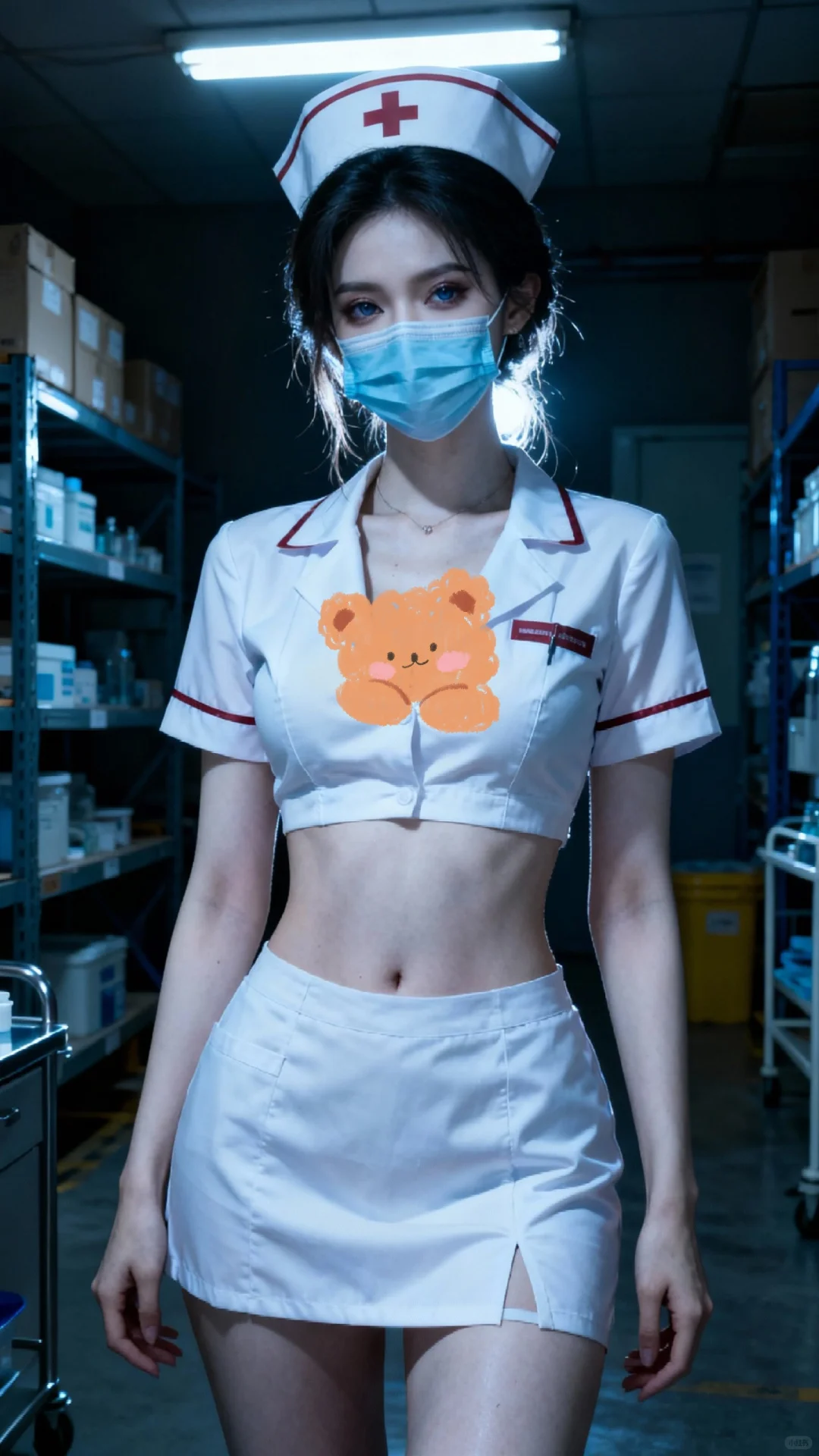 纯欲护士风｜缎面质感的清冷诱惑