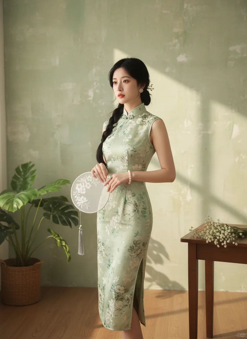 AI直出温婉旗袍写真，氛围感爆棚！